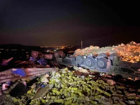 Mersin’de Tır Devrildi, Sürücü Hayatını Kaybetti