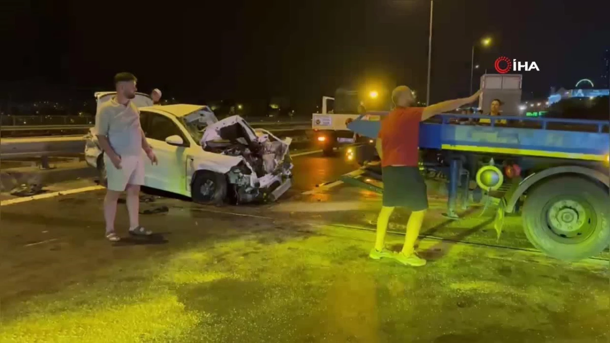 TEM Otoyolu’nda 3 araçlı zincirleme trafik kazası: 3 yaralı