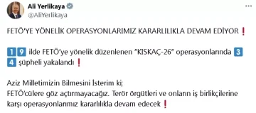 FETÖ’ye Yönelik Kıskaç-26 Operasyonlarında 34 Şüpheli Yakalandı